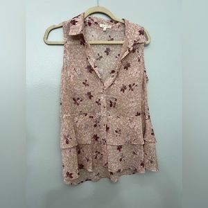 S Mystree sheer floral blouse
